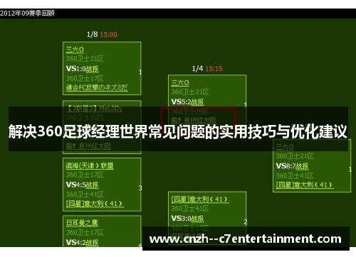 解决360足球经理世界常见问题的实用技巧与优化建议